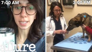 A Veterinarians Entire Routine from Waking Up to Treating Pets  Allure [upl. by Adnolahs]