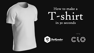 How to make a Tshirt in 30 seconds CLO3D [upl. by Anihpled]