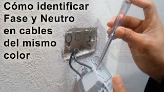 Cómo identificar fase y neutro en cables del mismo color de un tomacorriente [upl. by Ielerol421]