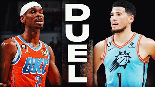 ELITE Guard Battle 🔥 Shai GilgeousAlexander 40 PTS vs Devin Booker 46 PTS  March 19 2023 [upl. by Eitisahc]