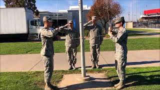 Reveille and Retreat Flag Detail Procedures [upl. by Leakcim]