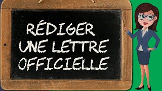 Ecrire une lettre officielle en français rédaction 77 [upl. by Adorl575]