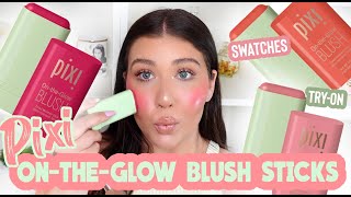 PIXI quotOntheGlowquot Blush Sticks First Impressions Review amp Swatches [upl. by Reiko957]