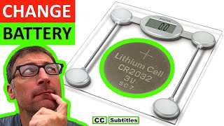 How to change battery on Salter Bathroom Scales [upl. by Eelanaj]