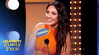 Francia Raisa is so shocked her answer isnt up there  Celebrity Family Feud [upl. by Moia]