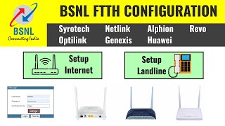 HOW TO CONFIGURE BSNL FTTH ONT ROUTER  MODEM Optical Fiber Internet and Free call VoIP [upl. by Zephan]