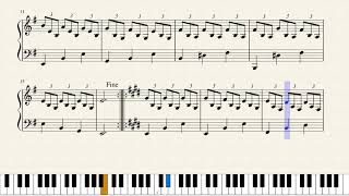 Romance Anonimo Romanza  Easy piano arrangement [upl. by Bluma210]