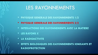 Physique Générale Des Rayonnements 22 [upl. by Gastineau]