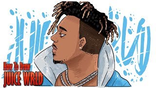 How To Draw JUICE WRLD step by step [upl. by Murrell]