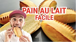 Pain au lait facile à la maison Ma recette de pain au lait facile expliquée pas à pas [upl. by Eecak]