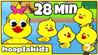 Five Little Ducks And More  Kids Songs By HooplaKidz [upl. by Flin]