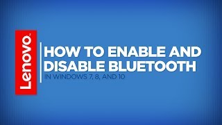 How To  Enable and Disable Bluetooth [upl. by Henrik550]