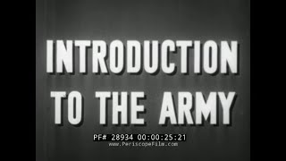 WWII INTRODUCTION TO THE US ARMY 1944 INDUCTION OF SOLDIERS FILM Part 1 28934 [upl. by Mathis350]