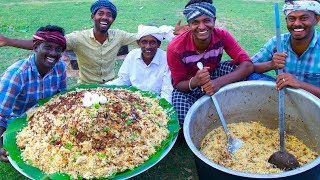 BIRYANI  TRADITIONAL PRAWNS BIRYANI  Hyderabadi Style Dum Biryani Recipe Cooking In Village [upl. by Ydarb]