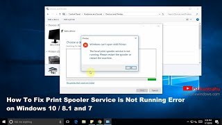 Fix Print Spooler Service is Not Running on windows 1011  Troubleshoot Printer problems 2024 [upl. by Llednyl]