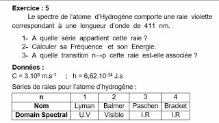 Exercice  5  Atomistique [upl. by Poulter]