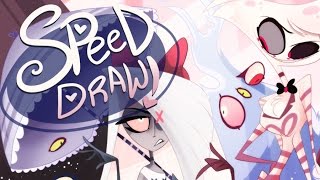 SPEED DRAW Frenemies Hazbin Hotel Vivziepop [upl. by Ahsiral]