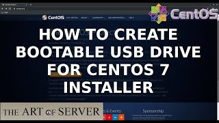 How to create bootable USB drive for CentOS 7 installer [upl. by Lieno]