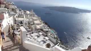 SANTORINI  Hotel Atlantis and Fira walkabout [upl. by Rolfston]