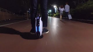 NIGHT RIDING BY INMOTION V5F  Electric Unicycle  SelfBalance Scooter Monowheel [upl. by Otte7]