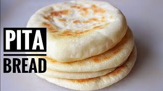 Pita Bread EasyRecipe  Soft and Vegan [upl. by Cahan]