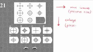 IQ TEST matrix 21 SOLVED AND EXPLAINED [upl. by Idalia]