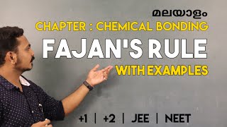 FAJANS RULE  CHEMICAL BONDING  BY CM SIR  1  NEET  JEE [upl. by Dasie]