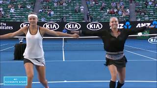 The most funniest moments in Tennis WTA Part 1 IvanovicWilliamsWozniackiBouchard [upl. by Enitnemelc]