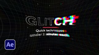 Create 3 Fast Popular Glitch Effects  After Effects Tutorial [upl. by Goldsworthy]