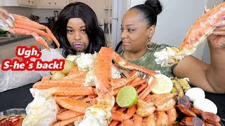 SEAFOOD BOIL MUKBANG WITH MY LEAST FAVORITE COUSIN [upl. by Hardner]