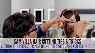 Cutting The Perfect Fringe Using The Twist Bang Cut Technique [upl. by Augustina]