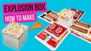 Explosion box DIY  How to make CHOCOLATE EXPLOSION BOX [upl. by Yelsgnik]