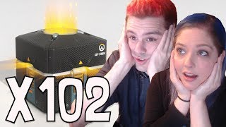 102 Overwatch Anniversary Lootbox Opening Ft My Girlfriend [upl. by Oiled]