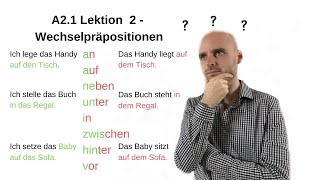 Deutschkurs A21  Wechselpräpositionen [upl. by Lamak352]