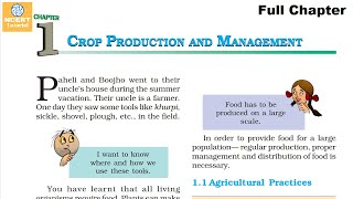 Crop Production and Management  Class 8 Science Chapter 1 Full Chapter [upl. by Fawna341]