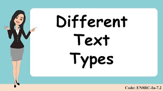 Different Text Types English 8Q1w2 [upl. by Millisent996]