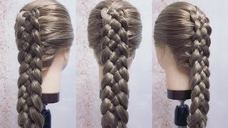 Trenza de 5 Cabos  Técnica Tradicional  How To 5 Strand Braid [upl. by Aerdno]