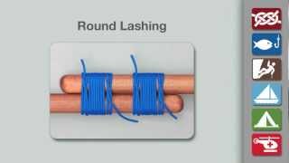 Round Lashing  How to Tie a Round Lashing [upl. by Leivad]