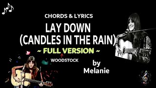 Lay Down Candles in the Rain by Melanie FULL INTRO AND SONG Guitar Chords and Lyrics [upl. by Eanat]