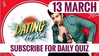 Flipkart Dating Aaj Kal Quiz Answers Today  Dating Aaj Kal Flipkart  13 March 2021 [upl. by Iey]