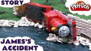 Brave Thomas And Friends James Accident And Rescue Story [upl. by Ahsikrats]