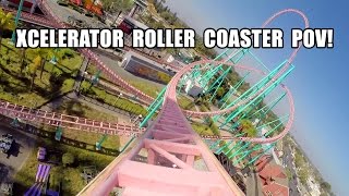 Xcelerator Roller Coaster POV Knotts Berry Farm California HD 2014 [upl. by Ynneb]