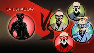 Evil Shadow Vs All Sensei Shadow Fight 2 [upl. by Eiramyllek]