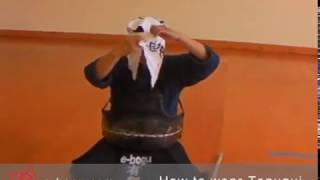 Kendo101 How to wear Tenugui for Kendo [upl. by Brieta]