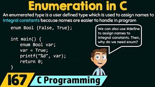 Enumerations in C [upl. by Enovaj489]