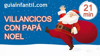 Canciones de Navidad divertidas para bailar con Papá Noel  Villancicos para niños [upl. by Kirtley]