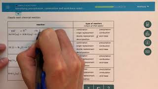 ALEKS  Identifying Precipitation Combustion and AcidBase Reactions [upl. by Alekehs]