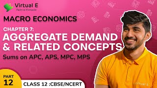 Class 12 Macroeconomics Ch 7  Aggregate Demand amp Related Concepts  12  Sums on APC APS MPC MPS [upl. by Adiel]