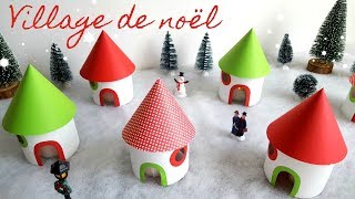 DIY DÉCO VILLAGE DE NOËL AVEC BOITE DE PRINGLES [upl. by Kyred]