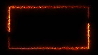 Glowing frame black screen  Neon light border  Frame template video background [upl. by Ardnusal]